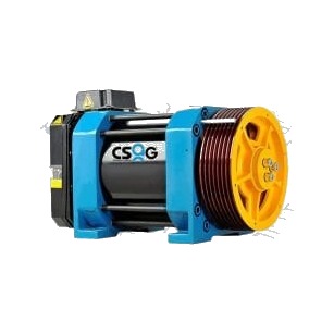 CSAG-D240 2:0 M/S 1275 KG 16.7 KW 240 mm Kasnak 2:1 Askı Dişlisiz Asansör Motoru